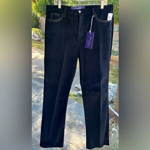 NYDJ size 18. NWT. Black corduroy with stitching